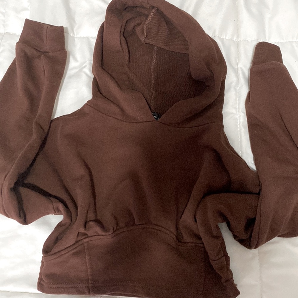 Brown Cropped hoodie FOREVER 21